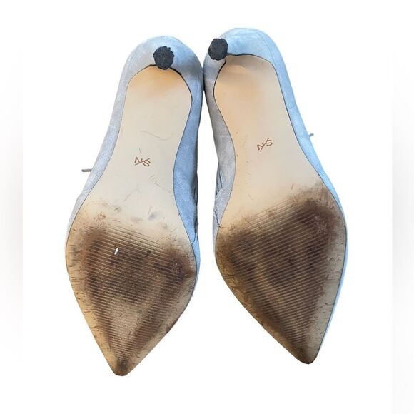 SOMETHING NAVY Orchid Dove Gray Suede Leather Lace Up Bootie 7.5 - Picture 6 of 8